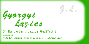 gyorgyi lazics business card